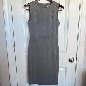 Calvin Klein Gray Sleeveless Midi Dress